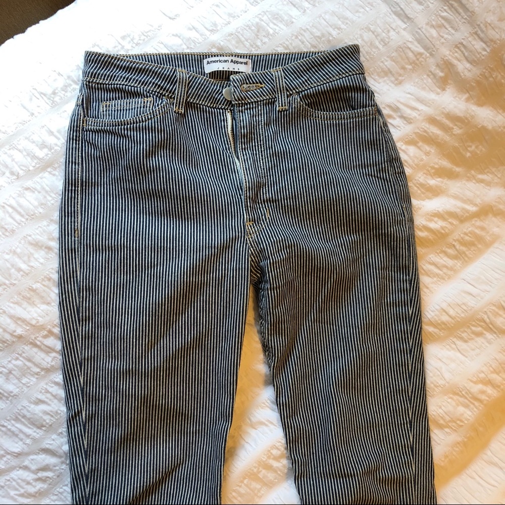 american apparel stripe jeans